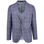 Men's lavender check sport coat jacket made of 100% super wool - Shop stylish high-quality mens sport coats by Ike Behar