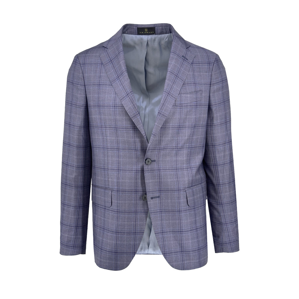 Men's lavender check sport coat jacket made of 100% super wool - Shop stylish high-quality mens sport coats by Ike Behar