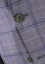 Men's lavender check sport coat jacket made of 100% super wool - Shop stylish high-quality mens sport coats by Ike Behar