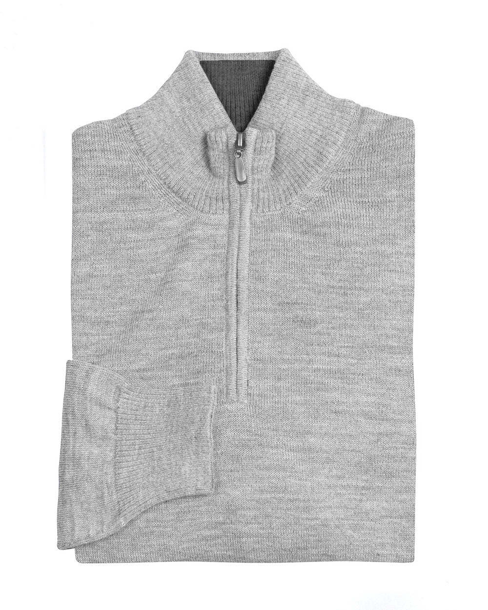 Cement and Smoke 1/4 Zip Cashmere Sweater