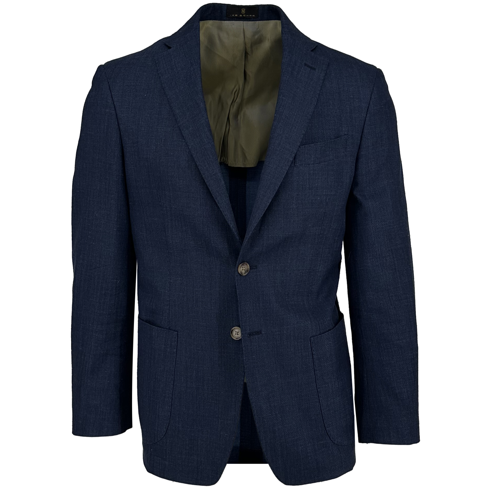 Men's navy blue denim sport coat made of wool silk linen blend - Shop stylish high-quality mens sport coats by Ike Behar