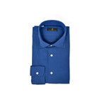 Men's navy blue seersucker 100% cotton shirt - Shop stylish high-quality mens sport shirts by Ike Behar.