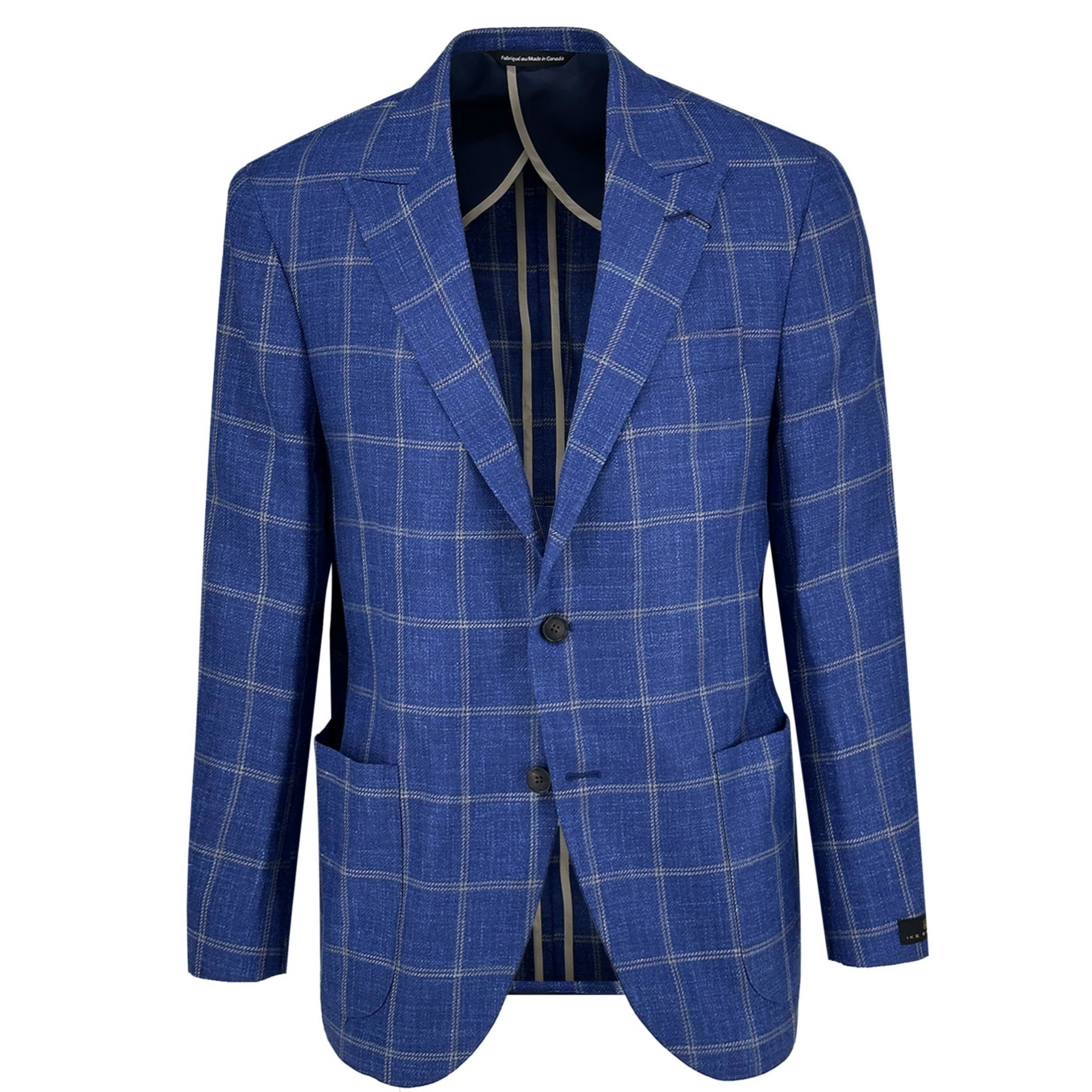 Men's Navy Window Pane Sport Coat Jacket – Ike Behar