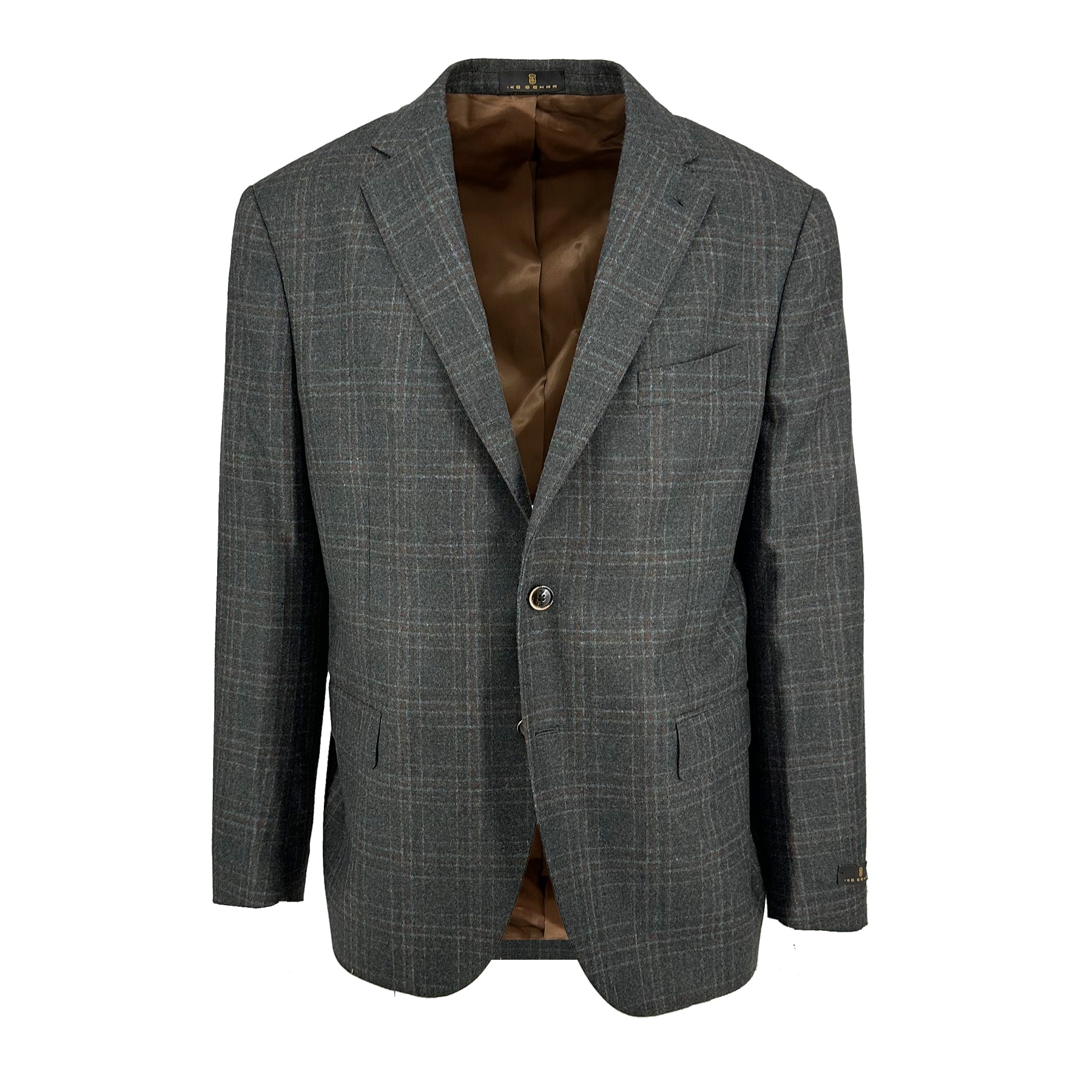 Men's Olive Check Merino Sport Coat Jacket – Ike Behar