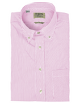 Men's pink stripe button-down shirt made of 100% cotton - Shop stylish high-quality mens shirts by Ike Behar