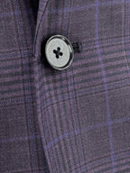 Men's plum check sport coat jacket made of 100% wool - Shop stylish high-quality mens sport coats by Ike Behar