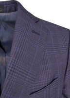 Men's plum check sport coat jacket made of 100% wool - Shop stylish high-quality mens sport coats by Ike Behar
