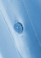 Men's Sky Blue Stretch Pique Button-Up Knit Short Sleeve Shirt. Shop stylish high-quality mens knit shirts by Ike Behar.