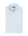 Men's sky blue stripe button-down shirt made of 100% cotton - Shop stylish high-quality mens shirts by Ike Behar
