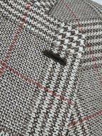 Men's tan plaid check sport coat jacket made of linen silk cotton blend - Shop stylish, high-quality mens jackets by Ike Behar