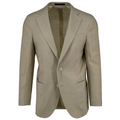 Men's tan sport coat jacket made of cotton linen - Shop stylish, high-quality mens jackets by Ike Behar
