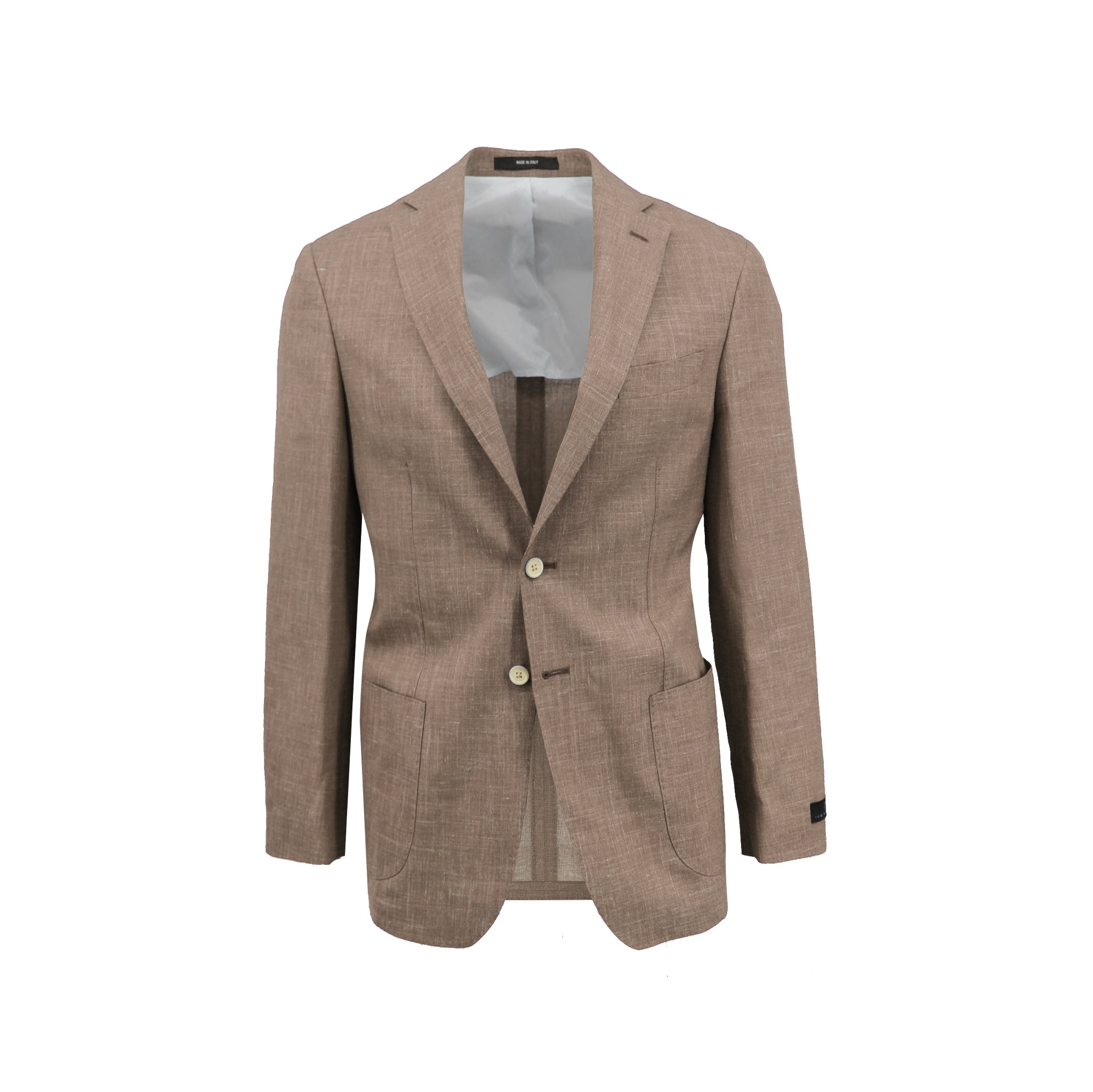 Men's tan summertime sport coat Jacket made of silk wool linen blend - Shop stylish high-quality mens sport coats by Ike Behar