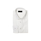Men's white cotton pique shirt - Shop stylish high-quality mens pique shirts by Ike Behar