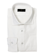 Men's white 100% cotton shirt - Shop stylish high-quality mens sport shirts by Ike Behar.