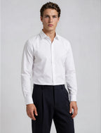 Classic White Twill Made in USA Dress Shirt