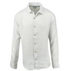 Men's white pure 100% linen shirt - Shop stylish high-quality mens linen shirts by Ike Behar