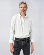 Men's white pure 100% linen shirt - Shop stylish high-quality mens linen shirts by Ike Behar