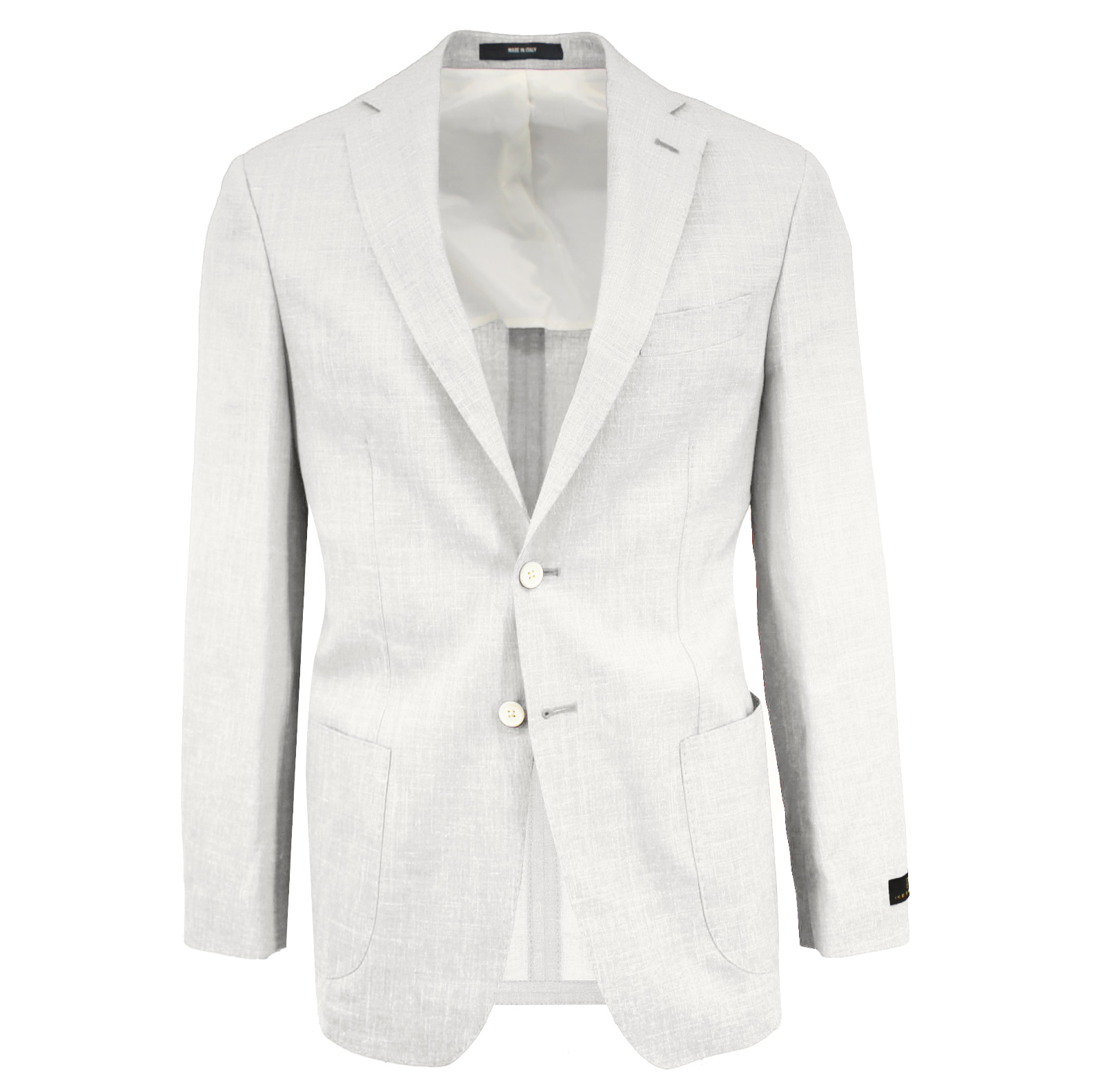 Men's white summertime sport coat jacket made of silk wool linen blend - Shop stylish high-quality mens sport coats by Ike Behar