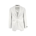 Men's white summertime sport coat jacket made of silk wool linen blend - Shop stylish high-quality mens sport coats by Ike Behar
