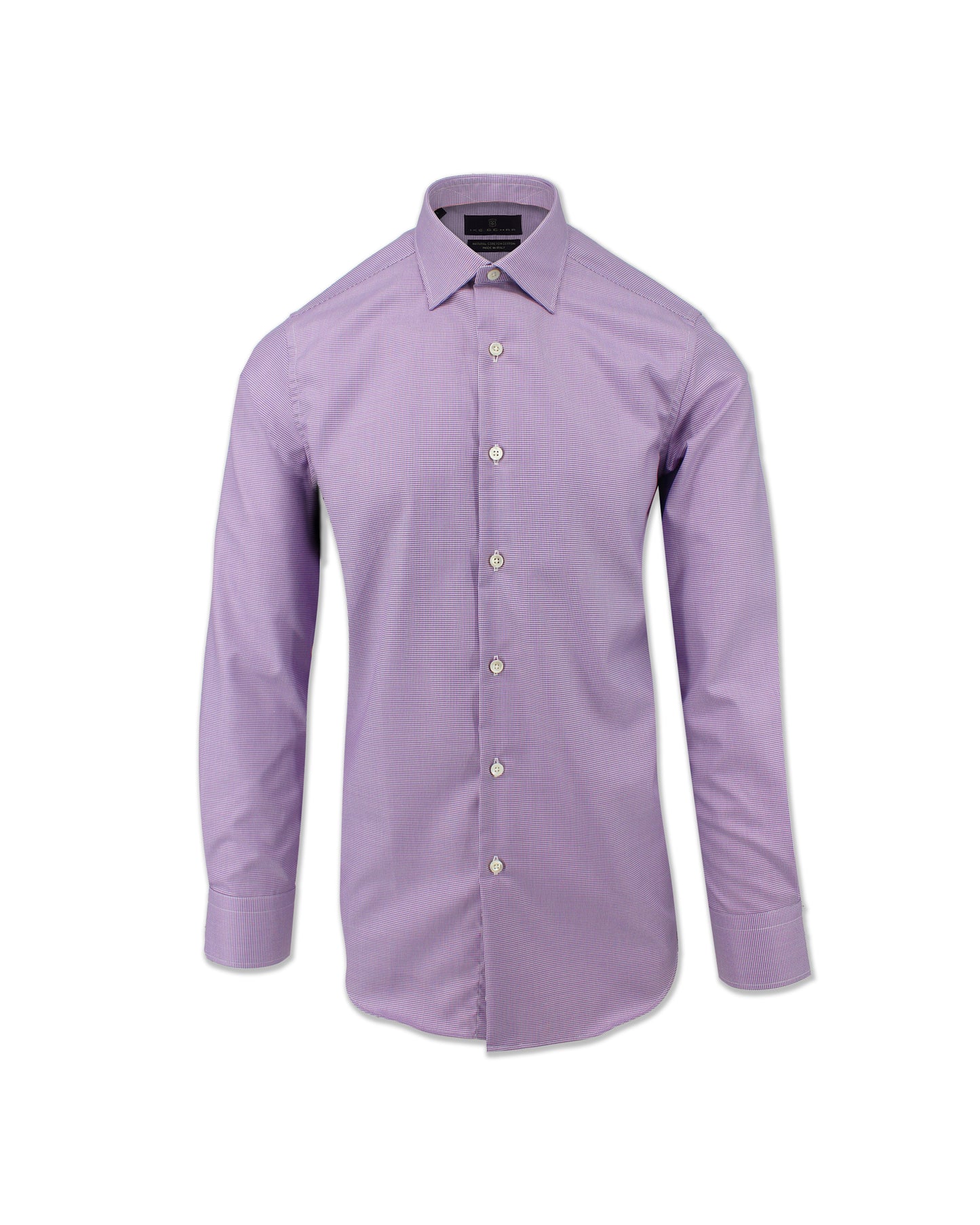 Purple Mini-Houndstooth Mens Dress Shirt with purity of 100% high-quality cotton - Cute mens casual dress shirts