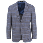 Men's dark navy white houndstooth sport coat jacket made of wool cashmere blend - Shop stylish, high-quality men's sport coats by Ike Behar
