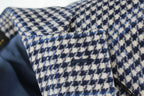 Men's dark navy white houndstooth sport coat jacket made of wool cashmere blend - Shop stylish high-quality mens sport coats by Ike Behar