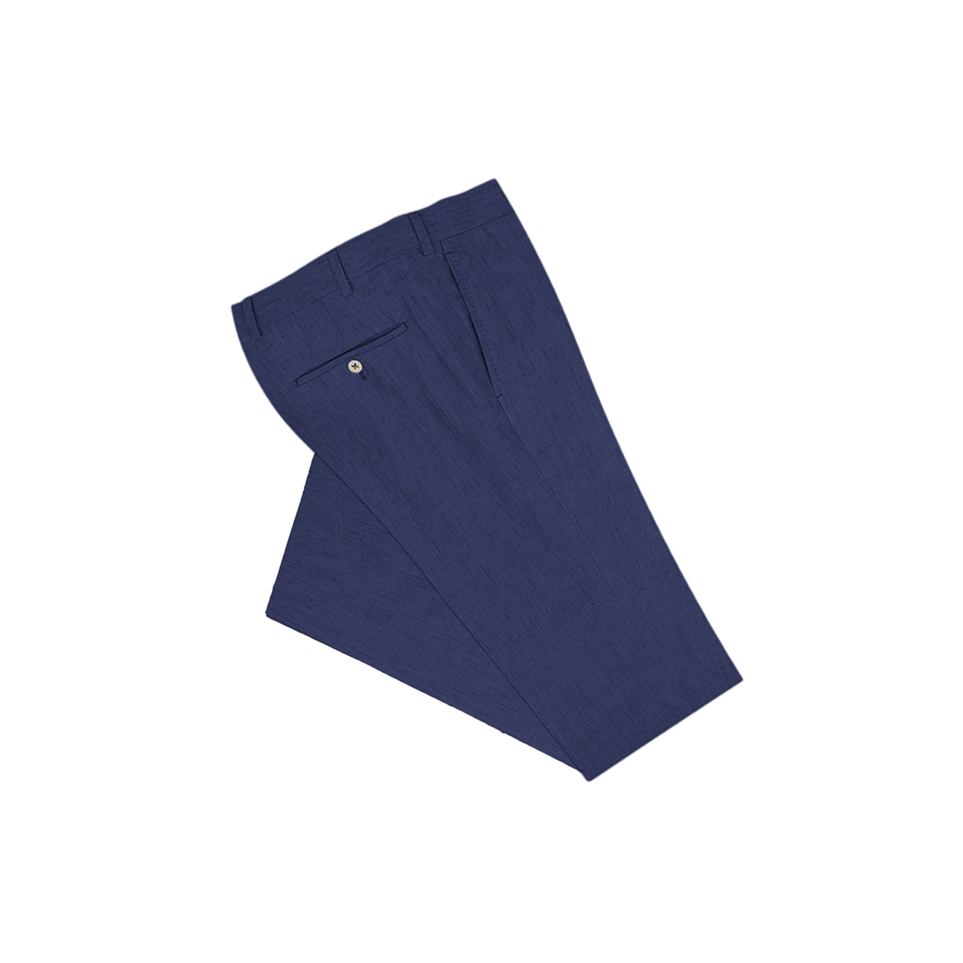 Tailored Navy Linen Mens Dress Pants. Shop stylish high-quality best mens dress pants by Ike Behar.