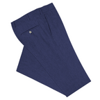 Tailored Navy Linen Mens Dress Pants. Shop stylish high-quality best mens dress pants by Ike Behar.