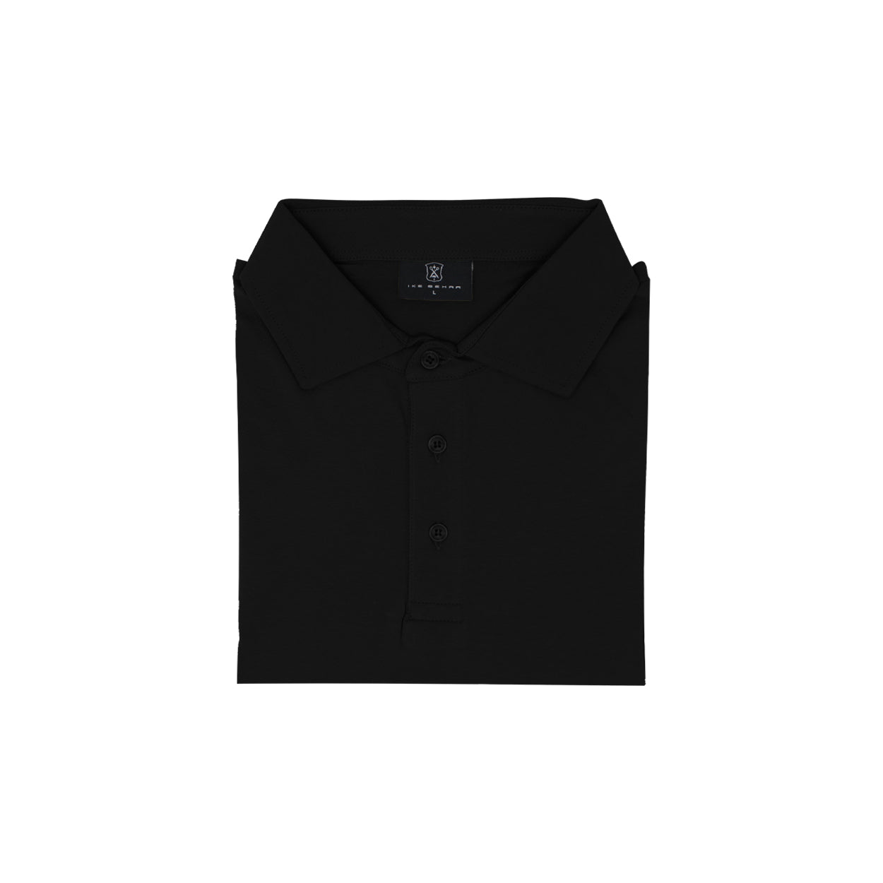 Black Three Button Polo