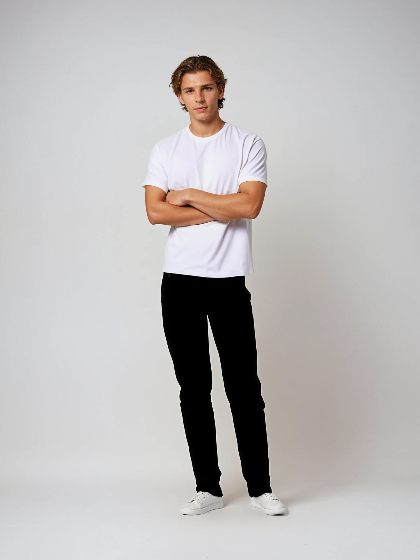 Black Pleated Flex Tech Pant