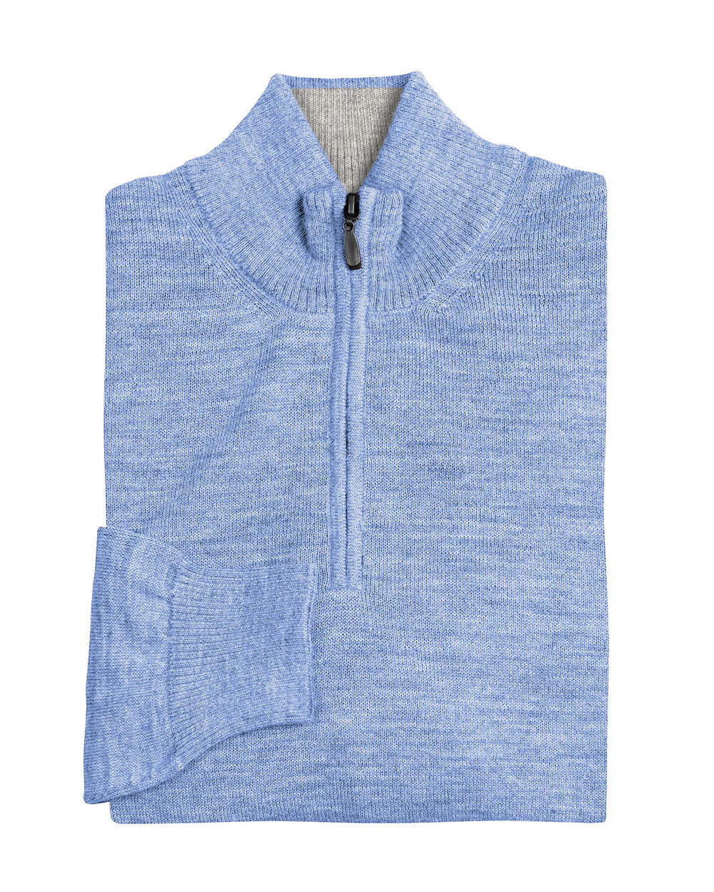Blue Haze and Cement 1/4 Zip Sweater