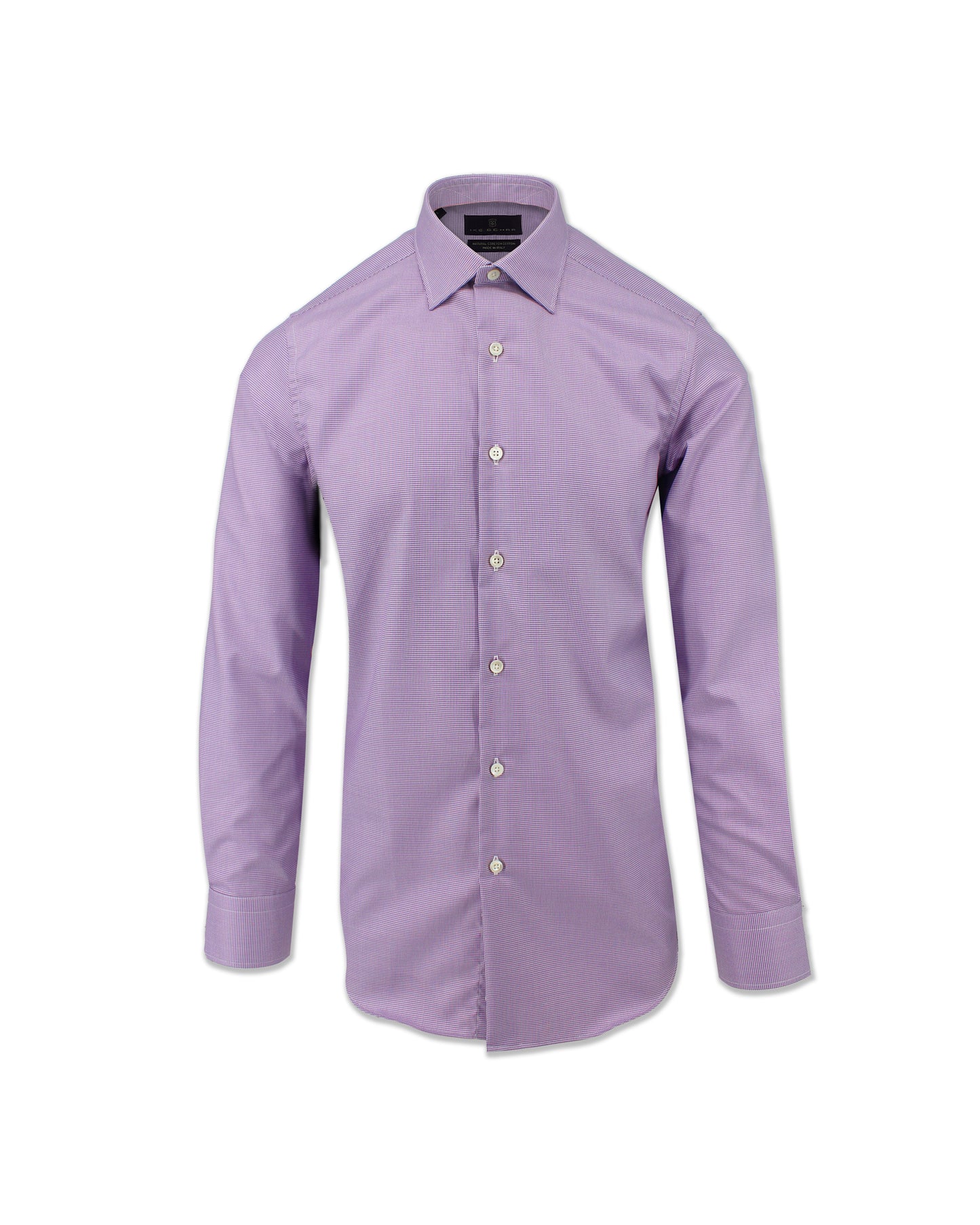 Purple Mini-Houndstooth Dress Shirt
