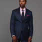 Cashmere Navy Herringbone Sport Coat