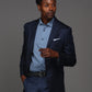 Cashmere Navy Herringbone Sport Coat