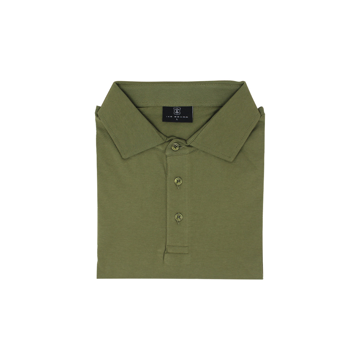 Olive Three Button Polo