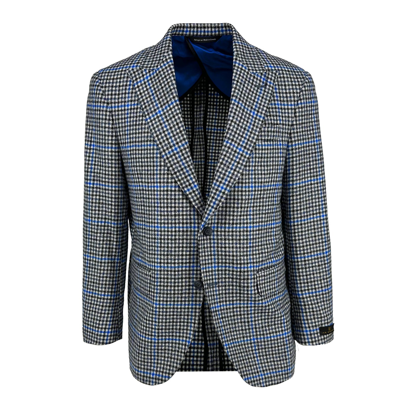 Houndstooth Sport Coat with Blue Windowpane