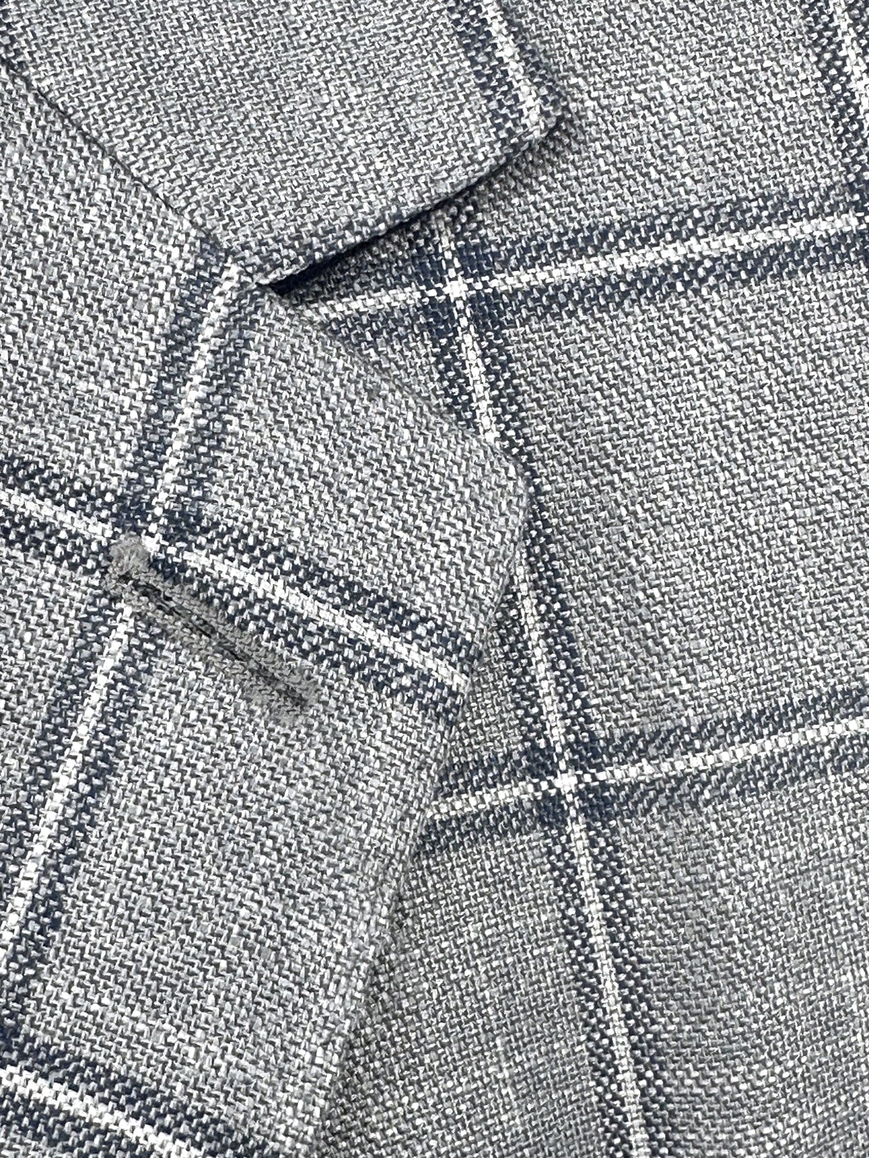 Grey with Navy Window Pane Bamboo Sport Coat