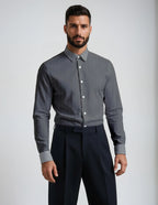 Black Fine Stripe Made to Measure Shirt