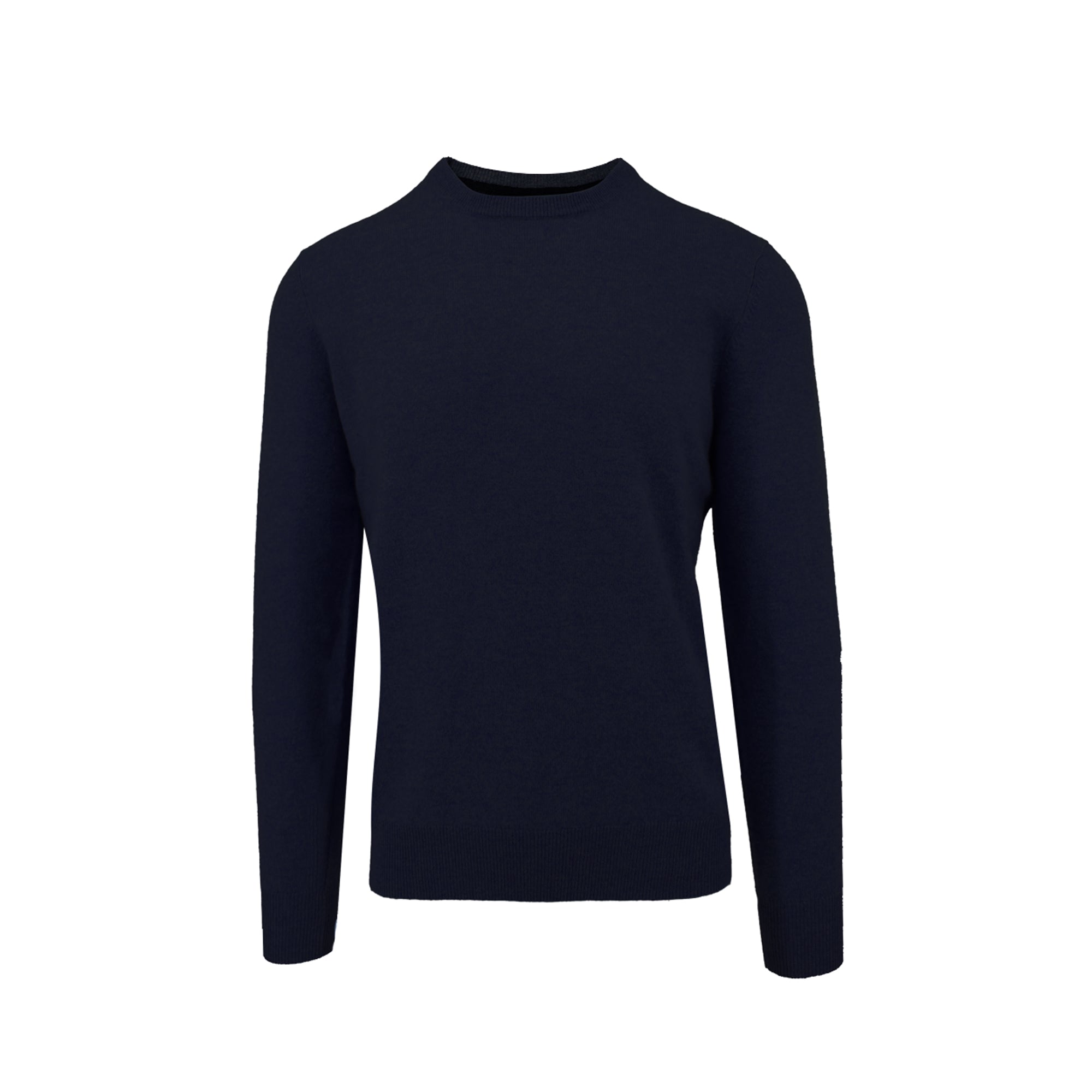 Men's navy blue crewneck cashmere sweater made of 100% cashmere - Shop stylish high-quality mens sweaters by Ike Behar