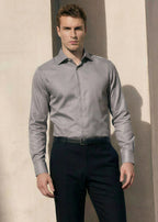 Charcoal Twill Natural Stretch Cotton Dress Shirt 17 Charcoal Twill Natural Stretch Cotton Dress Shirt 17