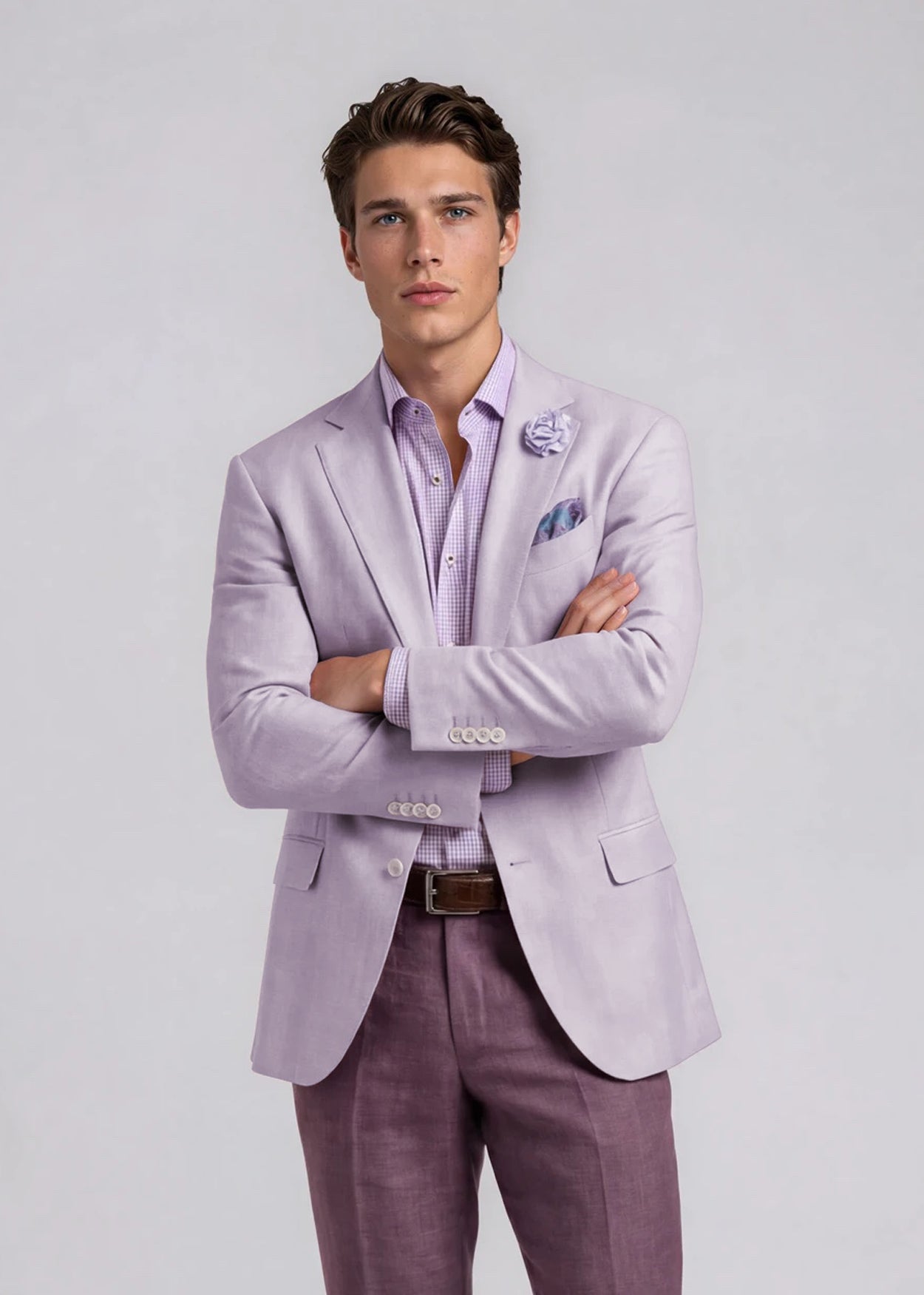 Lavender Chevron Sport Coat 46 / Long
