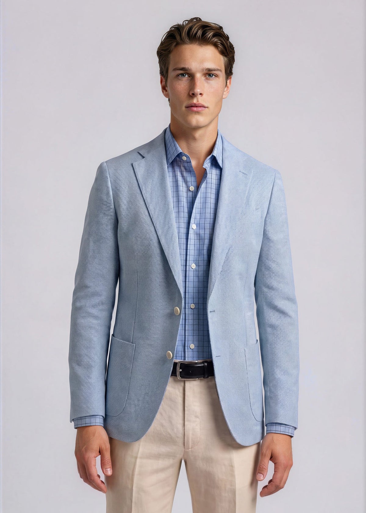 grey dress pants with blue sport coat Blue jacket and grey trousers -