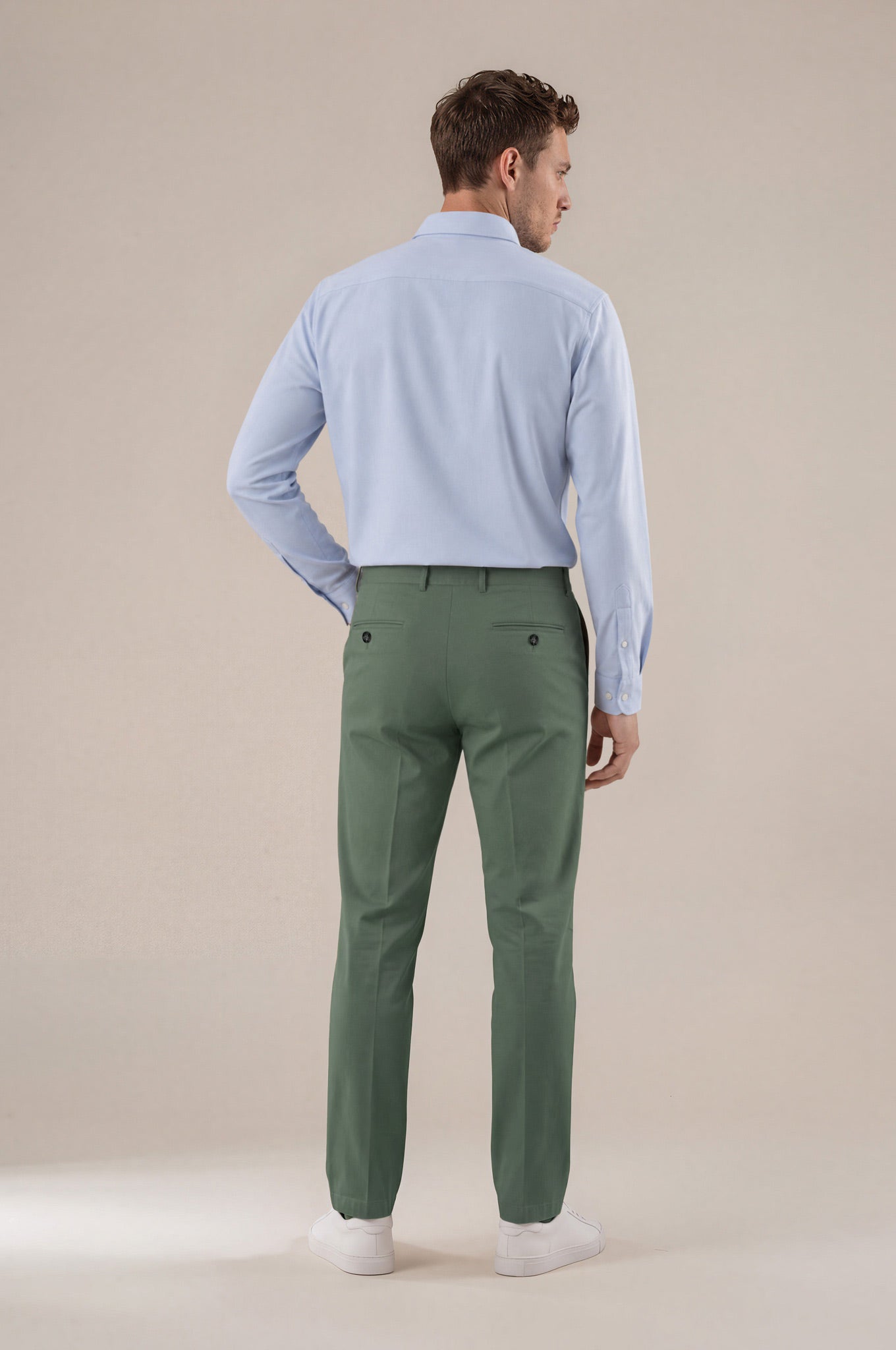 Moss Italian Stretch Cotton Chino Pant