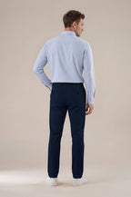 Dark Navy Italian Stretch Cotton Chino Pant