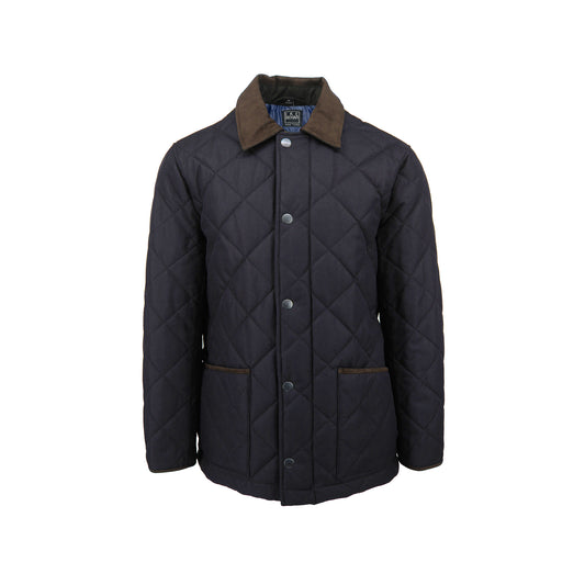 Navy Enfield Quilted Jacket