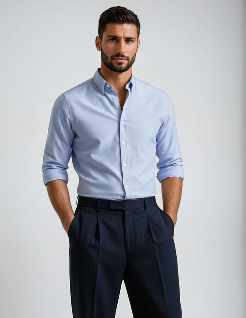 Blue Oxford Made to Measure Shirt