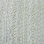 Men's off-white cable knit johnny collar polo tees. Shop stylish high-quality mens T-shirts by Ike Behar.