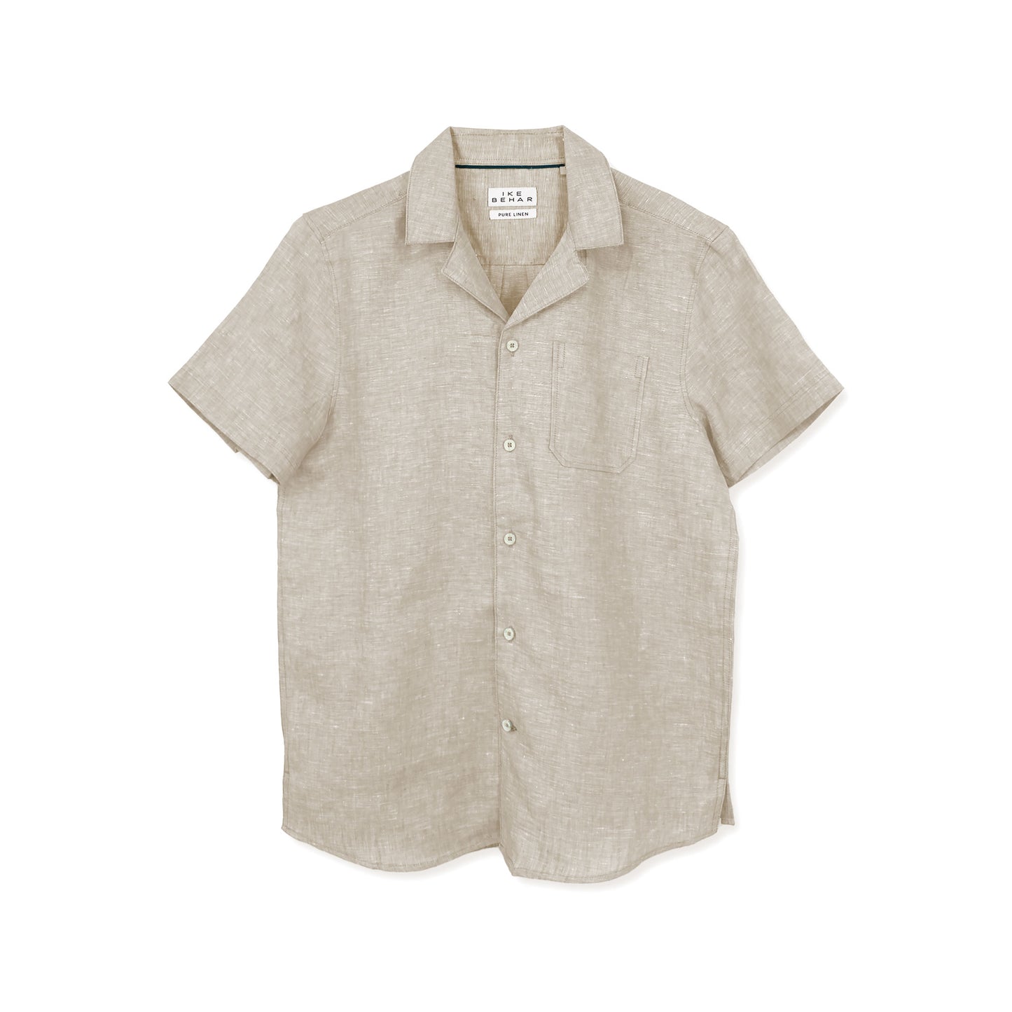 Sandstone Pure Linen Camp Shirt