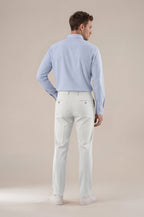White Italian Stretch Cotton Chino Pant