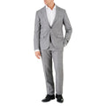 Men's grey textured suit made of 100% wool - Shop stylish high-quality mens tuxedo suit by Ike Behar